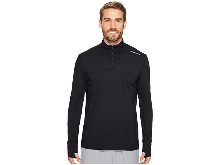Brooks Dash 1/2 Zip (black) Men's Long Sleeve Pullover