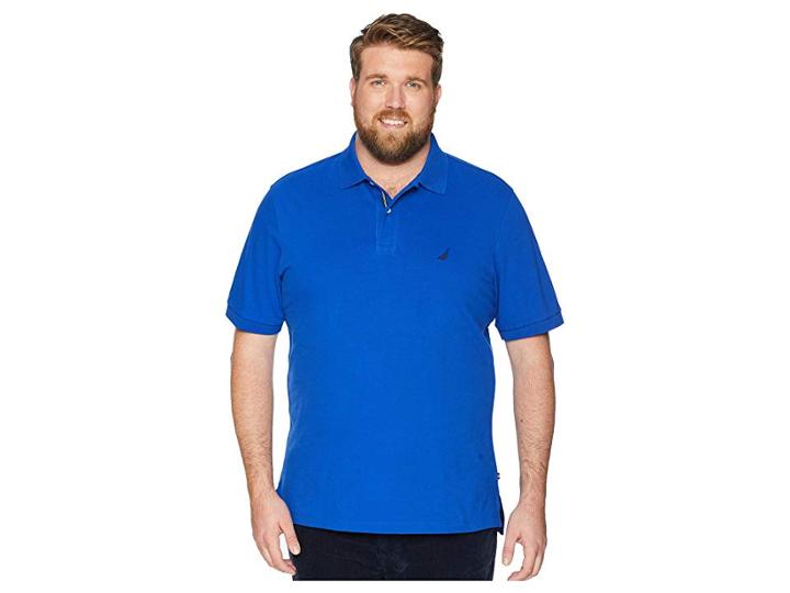 Nautica Big & Tall Big Tall Short Sleeve Solid Deck Shirt (bright Cobalt) Men's Clothing