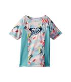 Roxy Kids Simply Roxy Short Sleeve Rashguard (toddler/little Kids/big Kids) (tropical Peach/parrots Island) Girl's Swimwear
