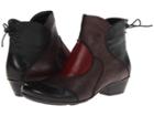 Rieker D7380 Milla 80 (black/graphite/red Leather) Women's Pull-on Boots