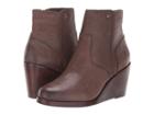 Frye Emma Wedge Short (grey Smooth Pull-up) Women's  Boots