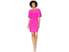 Lauren Ralph Lauren 1t Matte Jersey Jessup 3/4 Sleeve Day Dress (paradise Pink) Women's Dress