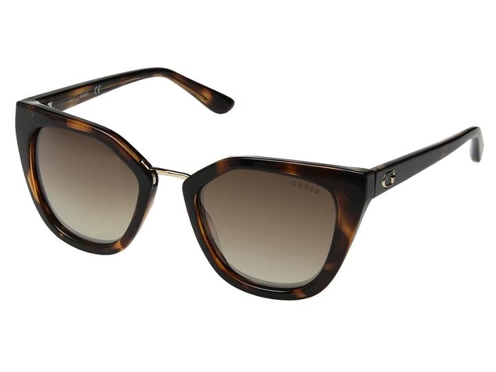 Guess Gu7541 (dark Havana/blue Mirror) Fashion Sunglasses