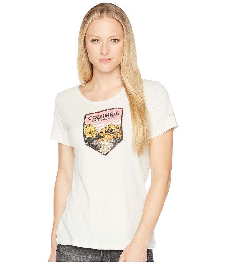 Columbia Columbia Badge Tee (stone Heather) Women's T Shirt