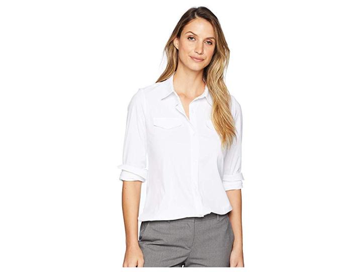 Lysse Brinkley Button Down (white) Women's Clothing