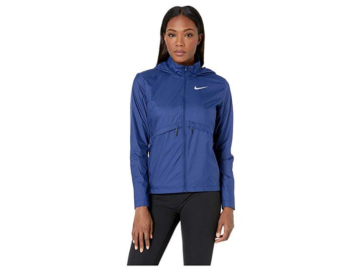 Nike Essential Jacket Hood (blue Void/reflective Silver) Women's Coat