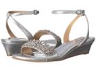 Badgley Mischka Hatch (silver Metallic Suede) Women's Wedge Shoes