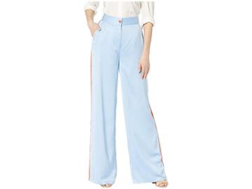 Juicy Couture Duchess Satin Pants (blue Chill/lava Red) Women's Casual Pants