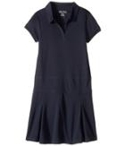 Nautica Kids Short Sleeve Knit Performance Dress (big Kids) (su Navy) Girl's Dress