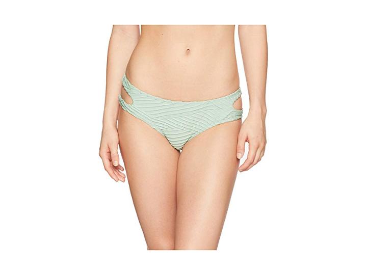 The Bikini Lab Sand Dunes Cut Out Hipster Bottom (sage) Women's Swimwear