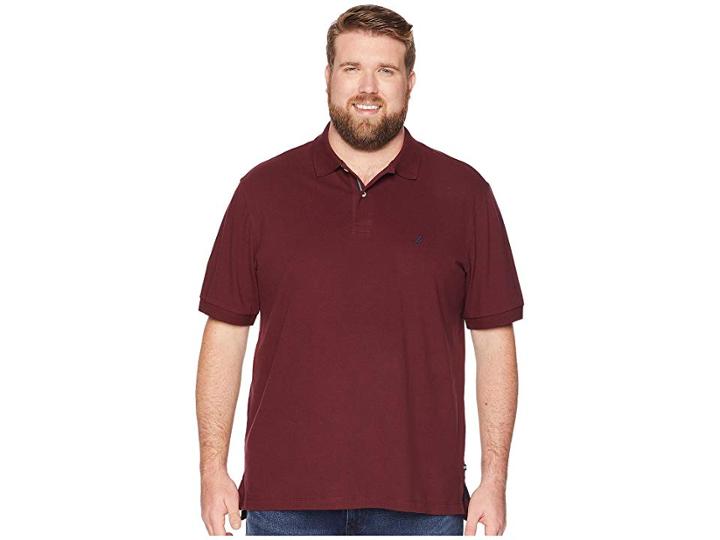 Nautica Big & Tall Big Tall Short Sleeve Solid Deck Shirt (royal Burgundy) Men's Clothing