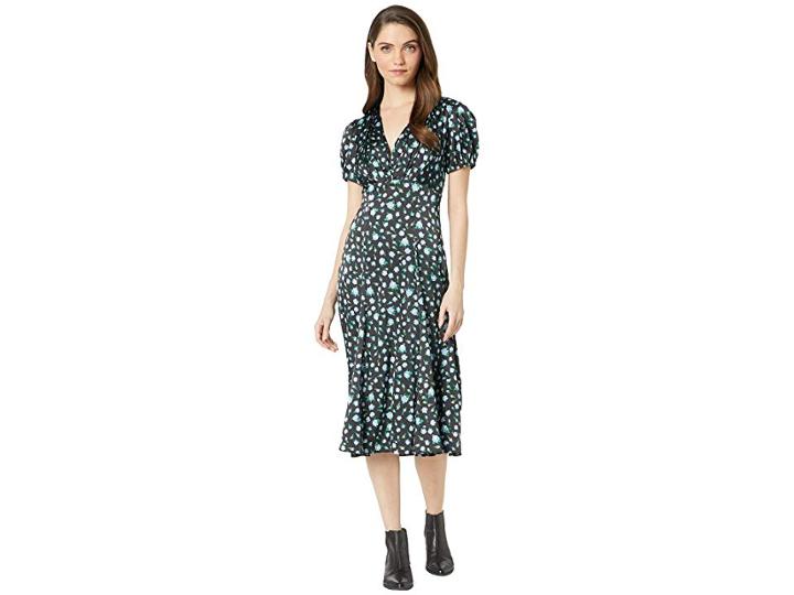 Betsey Johnson Floral Maxi Dress (black Multi) Women's Dress