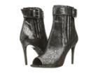 Just Cavalli Metallic Peep Toe Bootie (black) Women's Boots