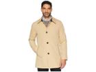 Cole Haan City Rain Button Front Carcoat With Detachable Liner (tan) Men's Coat