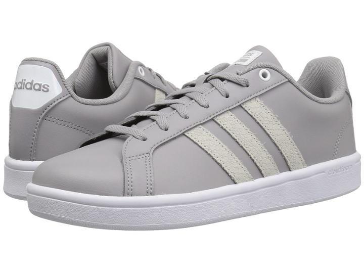 Adidas Cloudfoam Advantage (light Granite/white Leather Embossed Stripe) Women's Shoes