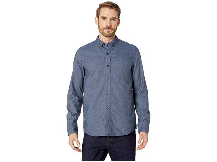 Toad&co Wend Long Sleeve Top (deep Navy) Men's Long Sleeve Pullover