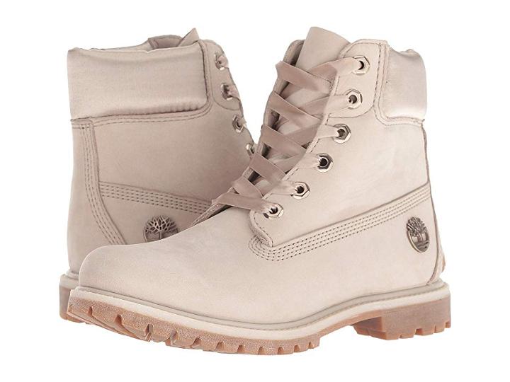 Timberland 6 Premium Waterproof Boot (light Taupe Nubuck) Women's Lace-up Boots