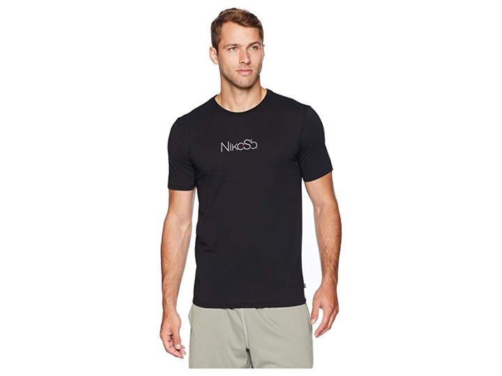 Nike Sb Sb Dry Dri-fit Cotton Sb Tee (black/red Crush) Men's T Shirt