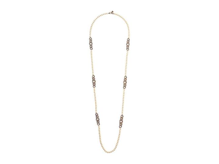 Lauren Ralph Lauren 42 Pave Link Necklace (white) Necklace