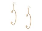 Guess Drop C Wire With Stone Ends Earrings (gold/crystal) Earring