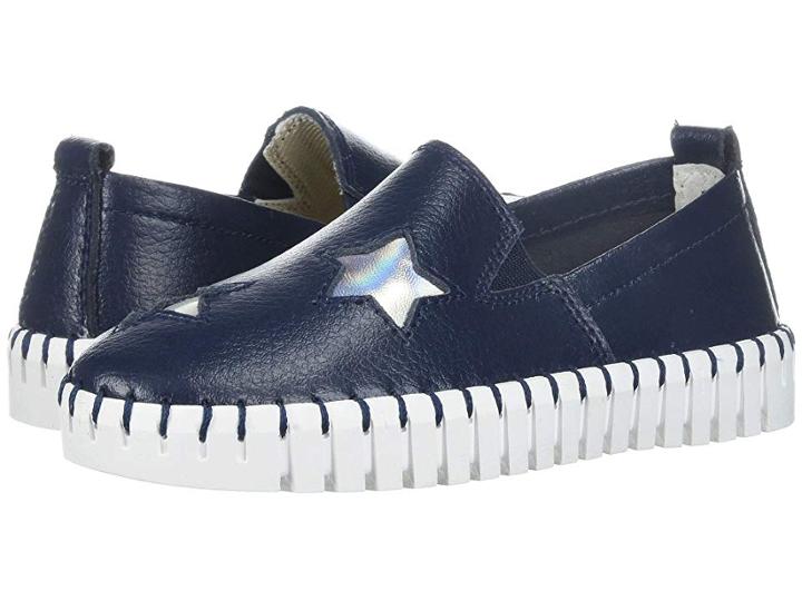 Bernie Mev. Kids Twk37 (little Kid/big Kid) (navy/silver Stars) Girl's Shoes