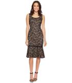 Adrianna Papell Sophia Lace Peplum Trumpet (black) Women's Dress