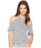Trina Turk Alhambra Top (whitewash/indigo) Women's Clothing