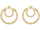 Rebecca Minkoff Sadie Front Facing Double Hoops Earrings (gold) Earring