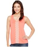 Cruel Cotton Jersey Tank Top With Embroidery (pink) Women's Sleeveless