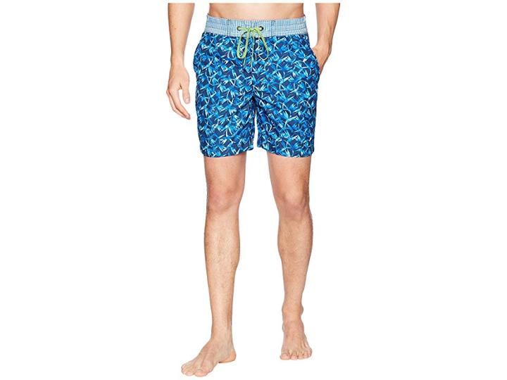 Robert Graham Santa Maria Woven Swim Trunk (blue) Men's Swimwear