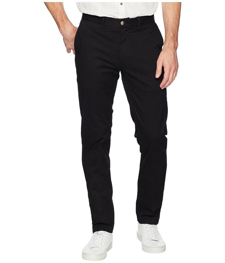 Ben Sherman Script Stretch Chino Pants (jet Black) Men's Casual Pants