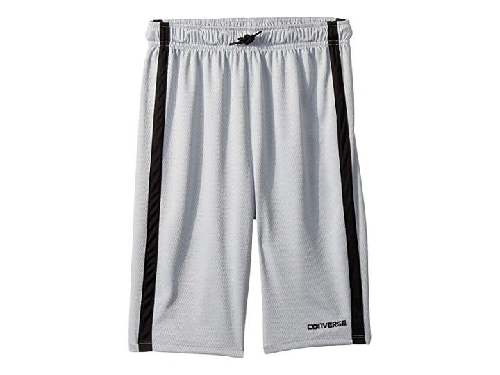 Converse Kids Chevron Vent Mesh Shorts (big Kids) (wolf Gray) Boy's Shorts