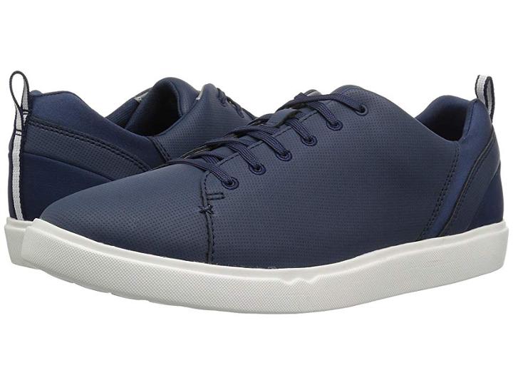 Clarks Step Verve Lo (navy Perf Microfiber) Men's Shoes