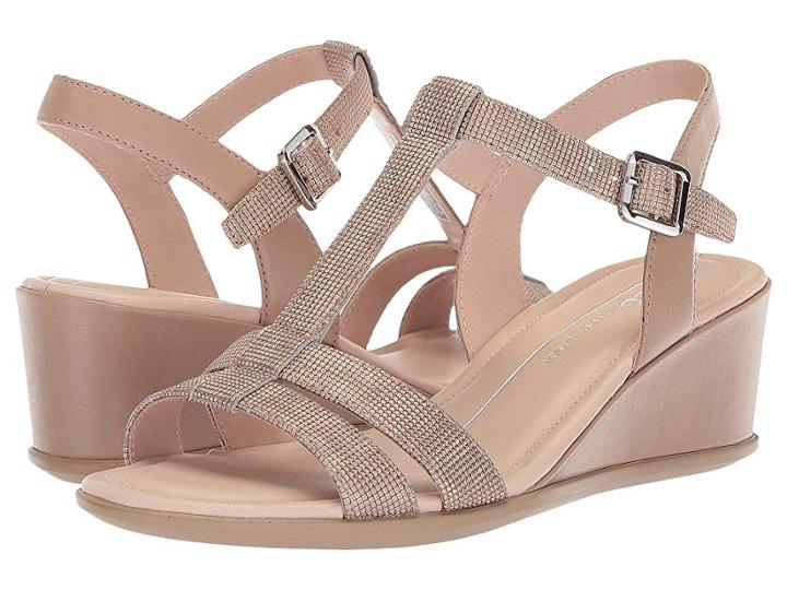 Ecco Shape 35 Wedge T-strap (dune/dune) Women's Wedge Shoes