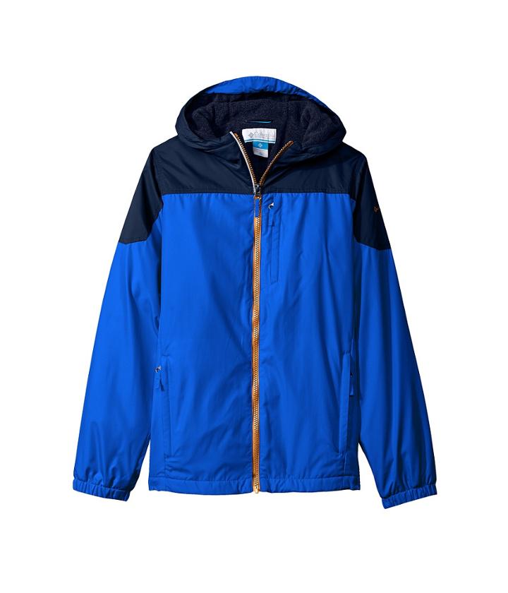 Columbia Kids Ethan Pondtm Jacket (little Kids/big Kids) (super Blue/collegiate Navy/solar) Boy's Coat