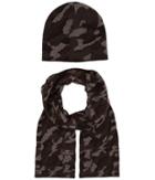 Ugg Kids Camo Beanie And Scarf Boxed Set (toddler/little Kids) (stout Heather Multi) Beanies