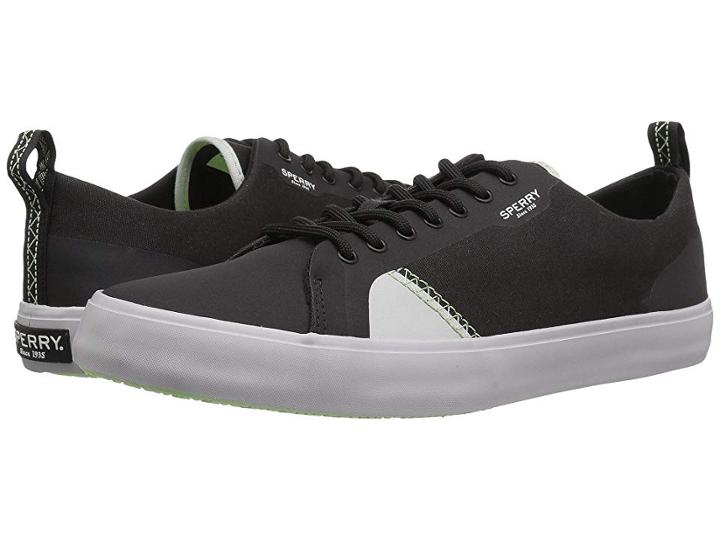 Sperry Flex Deck Ltt Canvas (black) Men's Lace Up Casual Shoes