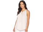 Vince Camuto Sleeveless Rumple Keyhole Halter Blouse (eden Pink) Women's Clothing