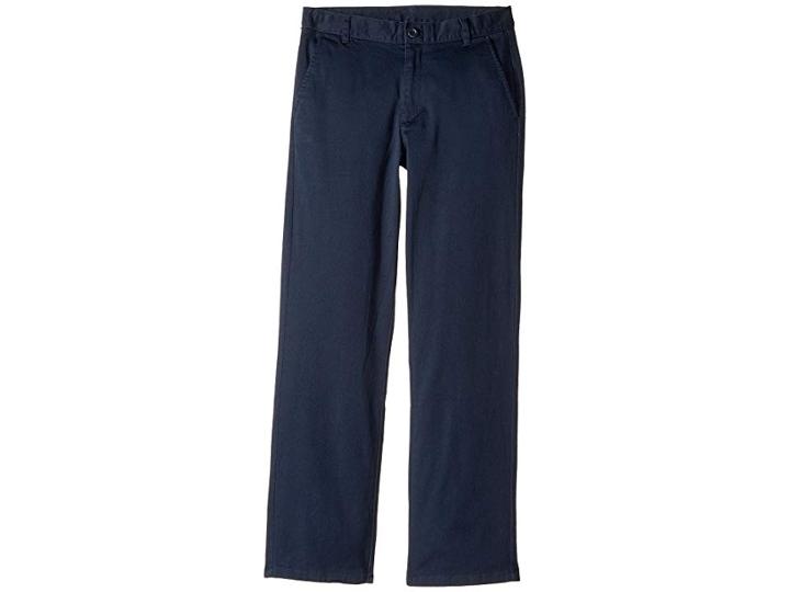 Nautica Kids Regular Flat Front Twill Stretch Pants (big Kids) (navy) Boy's Casual Pants