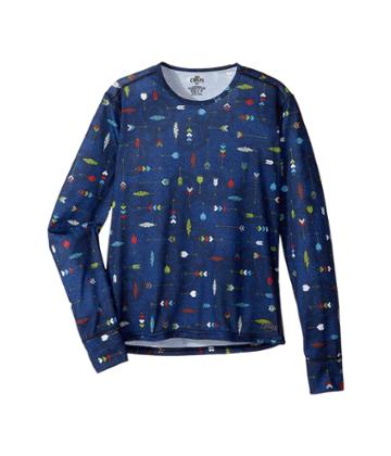 Hot Chillys Kids Midweight Print Crew (little Kids/big Kids) (flying Arrows) Boy's Clothing