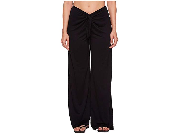 Kenneth Cole Frenchie Solids Tie Front Pant Cover-up (black) Women's Swimwear