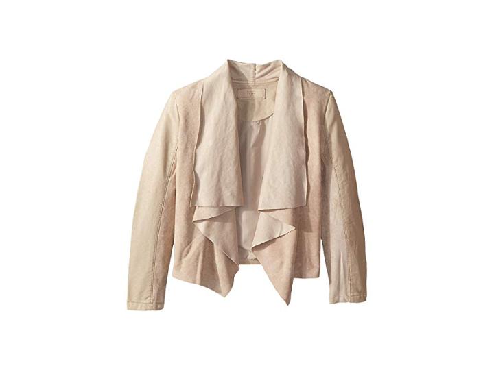 Blank Nyc Kids Faux Suede Drape Front Jacket In Sunny Days (big Kids) (sunny Days) Girl's Coat