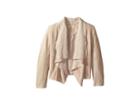 Blank Nyc Kids Faux Suede Drape Front Jacket In Sunny Days (big Kids) (sunny Days) Girl's Coat