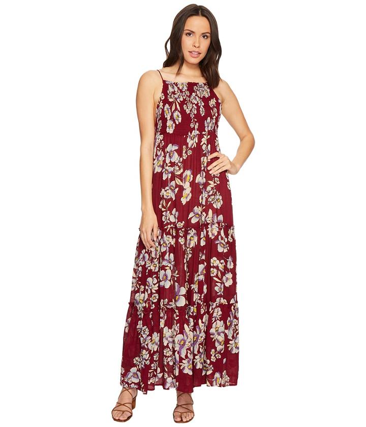 Free People Garden Party Maxi Dress (raspberry) Women's Dress