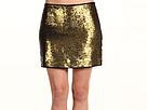 Bcbgmaxazria - Catrine Mini Sequin Skirt (gold Combo