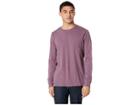Richer Poorer Long Sleeve Crew Pocket Tee (plum) Men's T Shirt