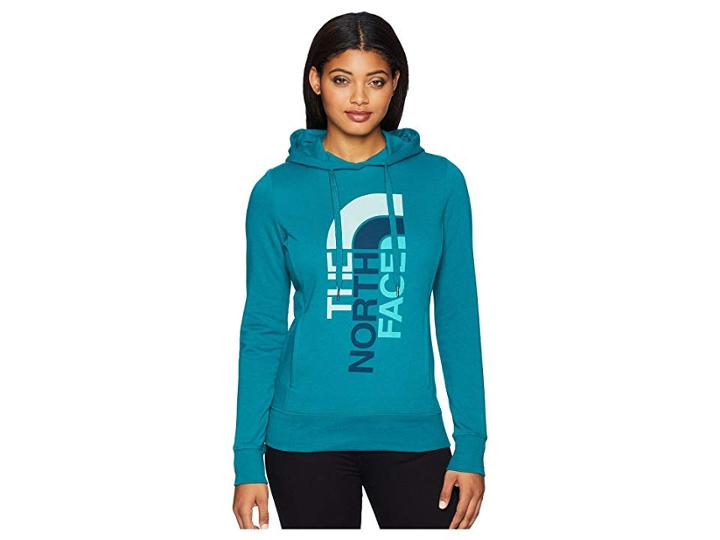 The North Face Trivert Pullover Hoodie (everglade/blue Haze Multi) Women's Sweatshirt