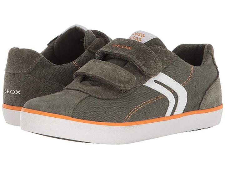 Geox Kids Kilwi 12 (little Kid/big Kid) (military/orange) Boy's Shoes