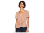 Astr The Label Candice Top (mauve/cream Dot) Women's Clothing