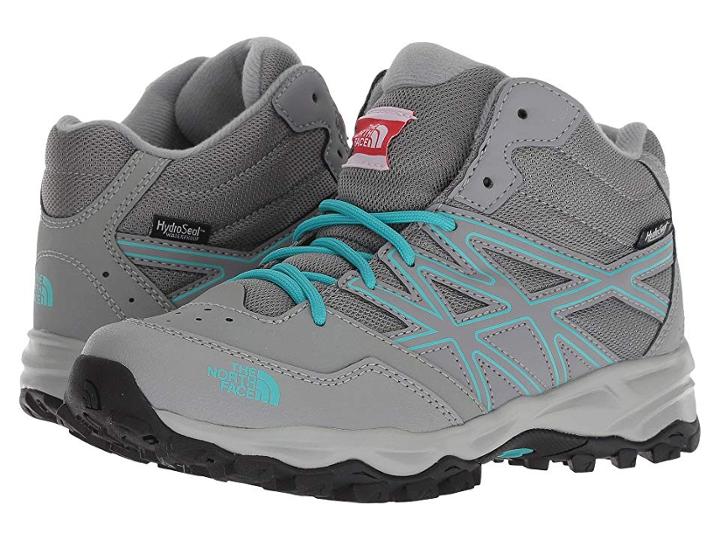 The North Face Kids Hedgehog Hiker Mid Waterproof (little Kid/big Kid) (zinc Grey/blue Curacao) Kids Shoes